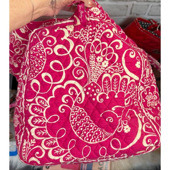 Vera Bradley Large Duffel Bag Very Berry Paisley (Retired Pattern) Bright Color - Picture 7 of 8